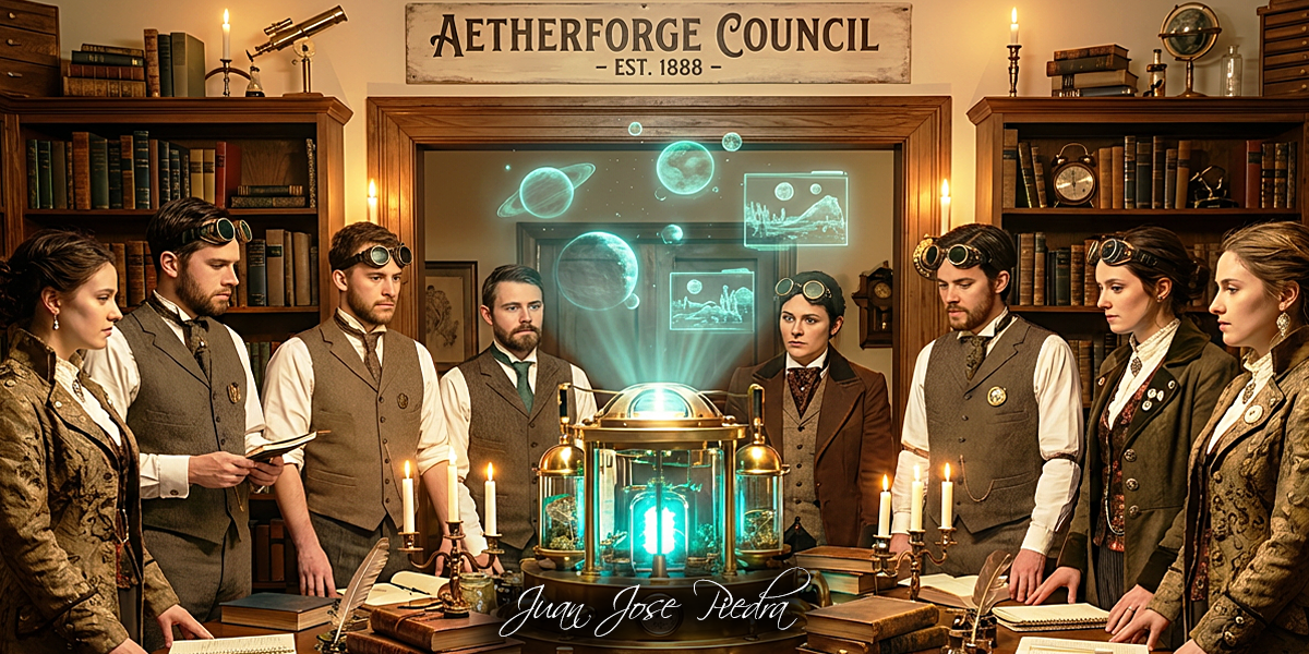 AetherForge worldbuilding banner